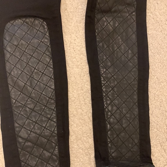 Joe’s brand new black jeans size 27 new with tag with leather design the front - Picture 8 of 14